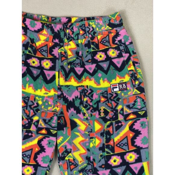 Fila x Rowing Blazers Pants Men Medium Multicolor Polar Fleece Sweatpants Adult - Picture 2 of 15